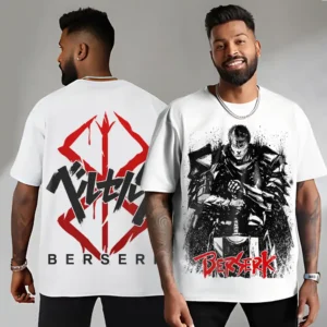 Oversized T-shirt Berserk Teshirt Blanc Anime Manga Japan Guts Fashion Tshirt