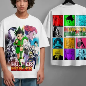 Oversized T-shirt Hunter X Hunter Teshirt Blanc Anime Manga Japan Fashion Tshirt