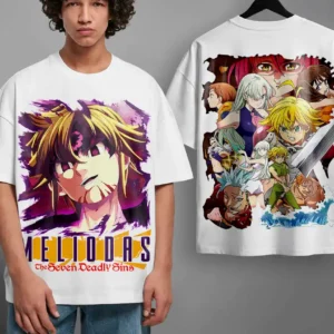 Oversized T-shirt Seven Deadly Sins Teshirt Blanc Anime Manga Japan Fashion Tshirt