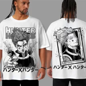 Oversized T-shirt Hunter X Hunter Teshirt Blanc Anime Manga Japan Hisoka Fashion Tshirt