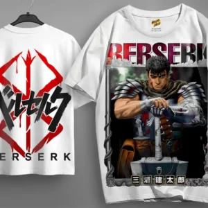 Oversized T-shirt Berserk Teshirt Blanc Anime Manga Japan Guts Fashion Tshirt