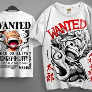 Oversized T-shirt One Piece Teshirt Blanc Anime Manga Japan Luffy Fashion Tshirt