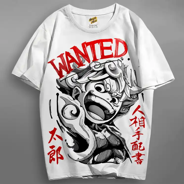 Oversized T-shirt One Piece Teshirt Blanc Anime Manga Japan Luffy Fashion Tshirt – Image 5