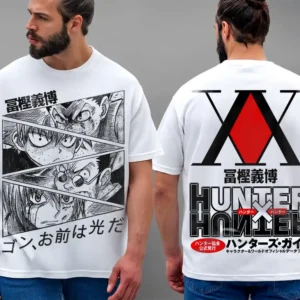 Oversized T-shirt Hunter X Hunter Teshirt Blanc Anime Manga Japan Fashion Tshirt