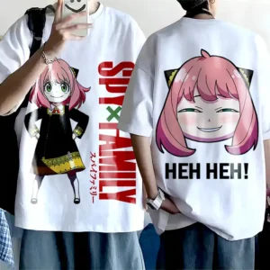 Spy x Family Tshirt Homme & Femme Oversized T-shirt Blanc Teshirt Anya Anime Manga Japan