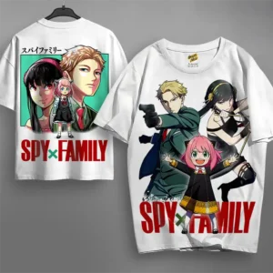 Spy x Family Tshirt Homme & Femme Oversized T-shirt Blanc Teshirt Anime Manga Japan