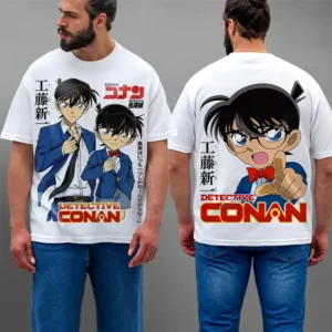 Homme & Femme Oversized T-shirt Blanc Detective Conan Teshirt Blanc Anime Manga Japan Tshirt